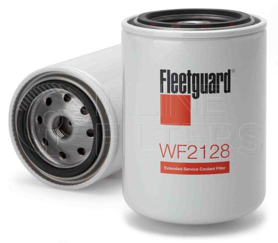 Fleetguard WF2128. Water Filter. Fleetguard Part Type: WF_SPIN. Comments: Volvo ES M16x1.5 DCA4+ coated tablets.