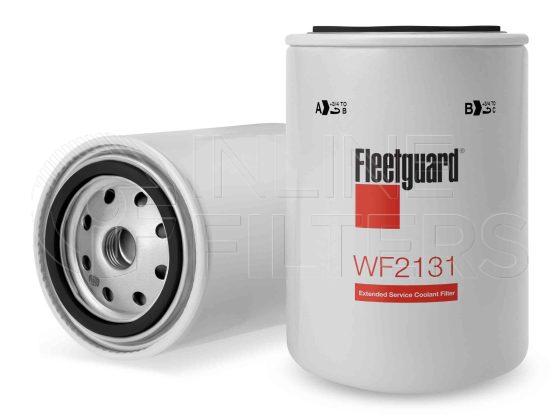 Fleetguard WF2131. Water Filter Product – Brand Specific Fleetguard – Spin On Product Fleetguard filter product Water Filter. Fleetguard Part Type: WF_SPIN. Comments: Not recommended for use on Cummins spark ignited gas engines. Cum ES 11/16 w/16 DCA2+ coated tablets