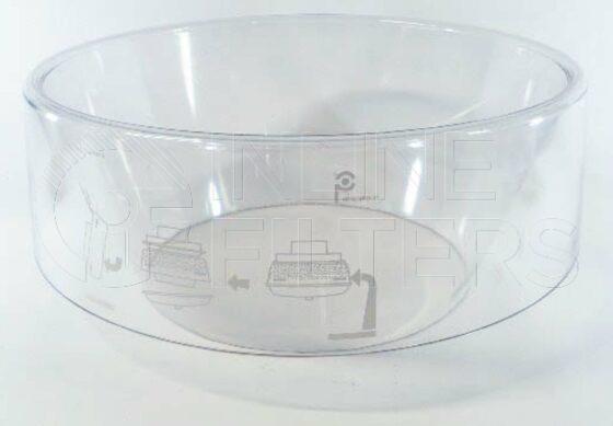 Inline FA10065. Air Filter Product – Accessory – Pre Cleaner Product Pre-cleaner glass bowl Material Clear plastic OD 405mm Used With FIN-FA11789 pre-cleaner or Used With FIN-FA10573 pre-cleaner