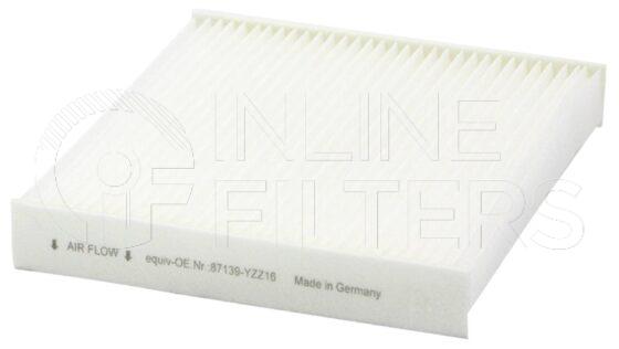 Inline FA10269. Air Filter Product – Panel – Oblong Product Cabin air filter element