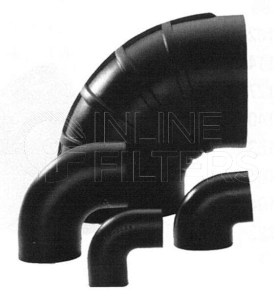 Inline FA10480. Air Filter Product – Accessory – Hose Connector Product Flexible rubber air hose Shape Elbow 90 degrees Inlet/Outlet ID 127mm