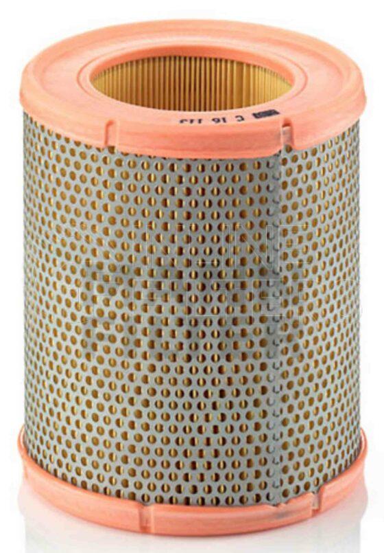 Inline FA11236. Air Filter Product – Cartridge – Round Product Round air filter cartridge ID Same both ends<br