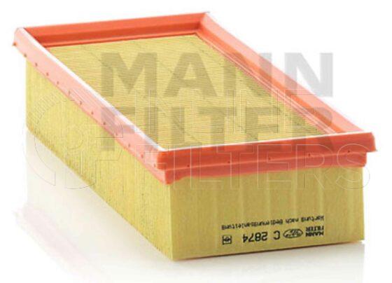 Inline FA11404. Air Filter Product – Panel – Oblong Product Panel air filter Type Soft plastic