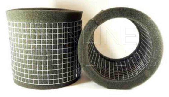 Inline FA11434. Air Filter Product – Band – Foam Wire Product Foam air filter band Support Wire mesh Height 191mm