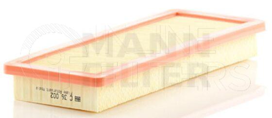 Inline FA11609. Air Filter Product – Panel – Oblong Product Panel air filter Type Soft plastic