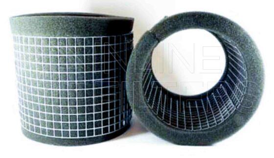 Inline FA11713. Air Filter Product – Band – Foam Wire Product Foam air filter band Support Wire mesh Height 368mm