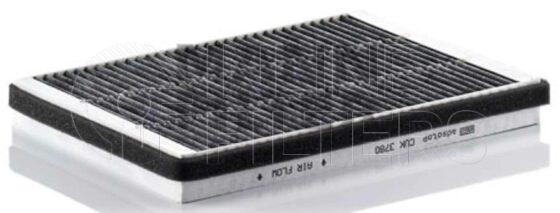 Inline FA11742. Air Filter Product – Panel – Oblong Product Cabin air filter Version Activated Carbon Standard media FIN-FA18154