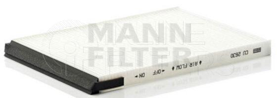 Inline FA11744. Air Filter Product – Panel – Oblong Product Cabin air filter
