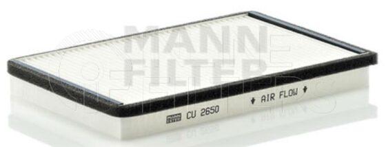 Inline FA11754. Air Filter Product – Panel – Oblong Product Cabin air filter