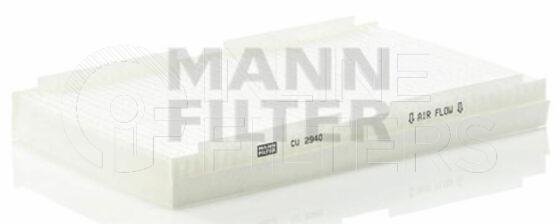 Inline FA11780. Air Filter Product – Panel – Oblong Product Cabin air filter