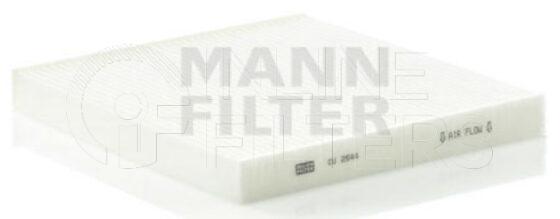 Inline FA11824. Air Filter Product – Panel – Oblong Product Cabin air filter