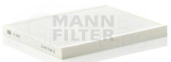 Inline FA11831. Air Filter Product – Panel – Oblong Product Cabin air filter