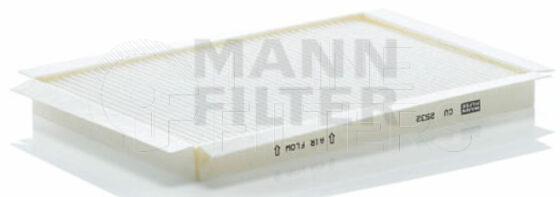Inline FA11832. Air Filter Product – Panel – Oblong Product Cabin air filter