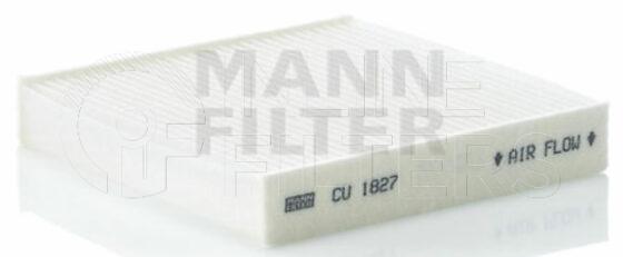 Inline FA11836. Air Filter Product – Panel – Oblong Product Cabin air filter