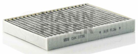 Inline FA11880. Air Filter Product – Panel – Oblong Product Cabin air filter