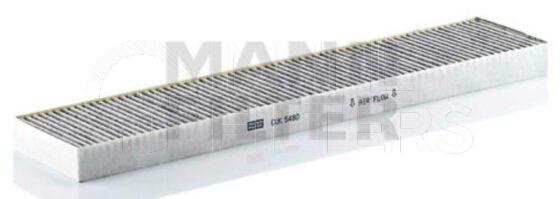 Inline FA11885. Air Filter Product – Panel – Oblong Product Cabin air filter
