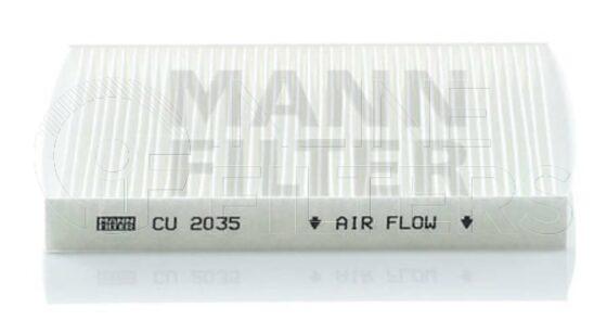 Inline FA11967. Air Filter Product – Panel – Oblong Product Cabin air filter