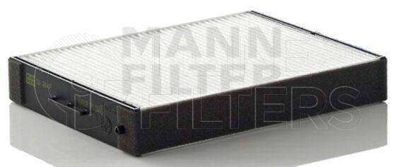 Inline FA11973. Air Filter Product – Panel – Oblong Product Cabin air filter
