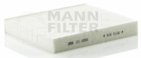 Inline FA12017. Air Filter Product – Panel – Oblong Product Cabin air filter