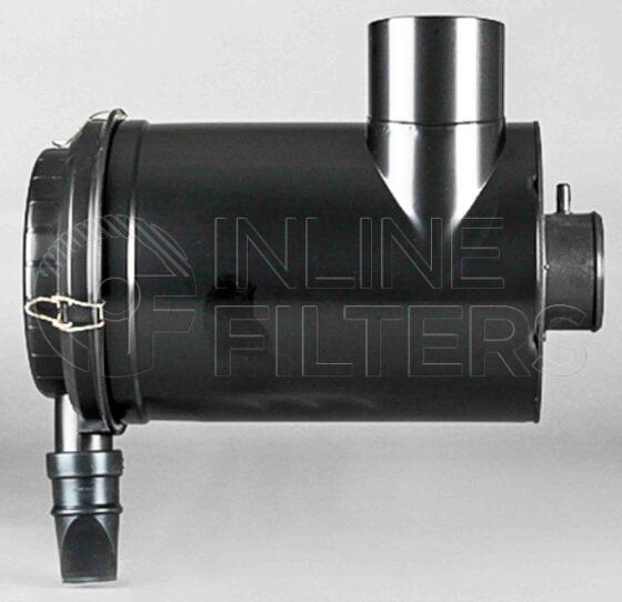 Inline FA14117. Air Filter Product – Housing – Complete Metal Product Metal air filter housing Inlet OD 101mm Outlet OD 114mm