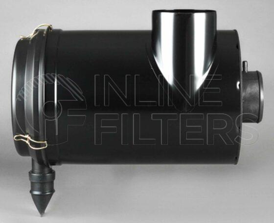 Inline FA14346. Air Filter Product – Housing – Complete Metal Product Metal air filter housing Inlet OD 153mm Outlet OD 127mm Replacement Outer Element FIN-FA10843 Replacement Inner Element FIN-FA10281
