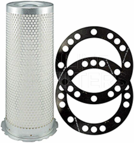 Inline FA14421. Air Filter Product – Compressed Air – Flange Product Oil/Air separator element with flange Gaskets 2 attached Holes 16