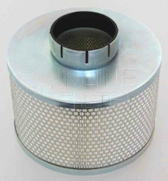 Inline FA17388. Air Filter Product – Housing – Disposable Product Disposable air filter housing Outlet ID 102mm