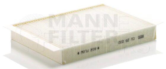 Inline FA19342. Air Filter Product – Panel – Oblong Product Filter
