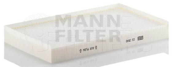 Inline FA19418. Air Filter Product – Panel – Oblong Product Filter