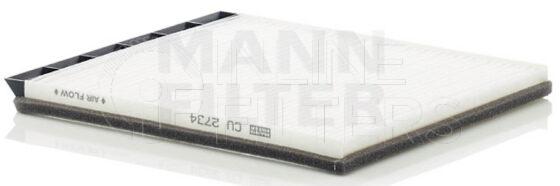 Inline FA19460. Air Filter Product – Panel – Oblong Product Cabin air filter