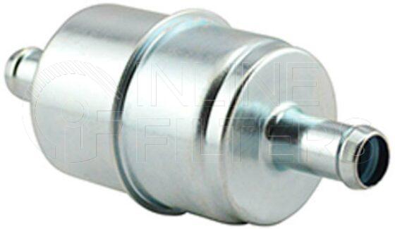 Inline FF30145. Fuel Filter Product – In Line – Metal Strainer Product Mesh strainer in-line fuel filter Inlet/Outlet OD 1/2in 3/8in Inlet/Outlet OD version FIN-FF31571