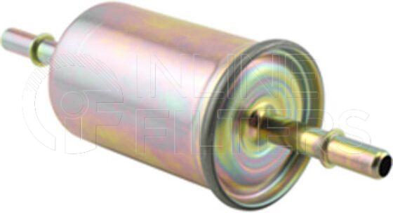 Inline FF30150. Fuel Filter Product – Push On – Round Product Metal in-line fuel filter
