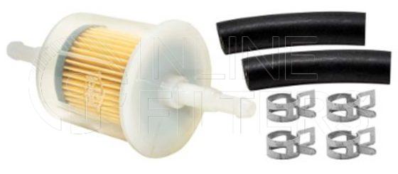 Inline FF30152. Fuel Filter Product – In Line – Plastic Product In-line fuel filter Retaining Flange Yes