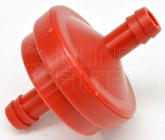 Inline FF30595. Fuel Filter Product – In Line – Plastic Strainer Product Plastic in-line fuel filter Inlet/Outlet OD 5/16in Media Nylon mesh Micron 150 micron 75 Micron version FIN-FF30563