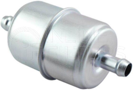 Inline FF30617. Fuel Filter Product – In Line – Metal Product Metal in-line fuel filter Ports OD 10mm 8mm Ports version FIN-FF30869