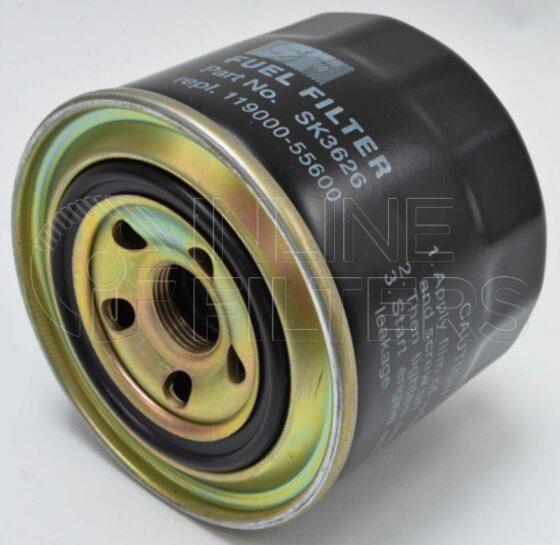 Inline FF30657. Fuel Filter Product – Spin On – Round Product Spin-on fuel filter For 970310302 cross with smaller OD FIN-FF30010