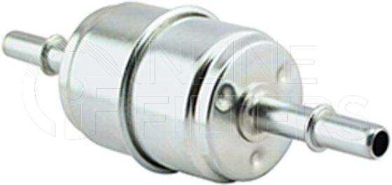 Inline FF30708. Fuel Filter Product – Push On – Round Product Metal in-line fuel filter Inlet/Outlet OD 10mm