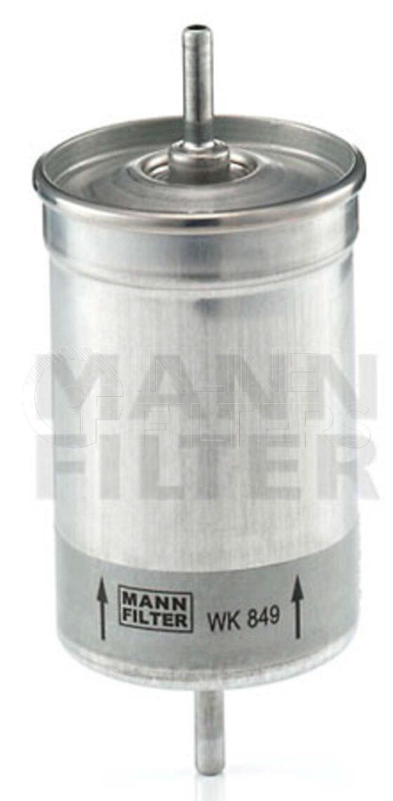 Inline FF30855. Fuel Filter Product – Push On – Round Product Metal in-line petrol fuel filter