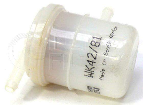 Inline FF30860. Fuel Filter Product – In Line – Plastic Product Plastic in-line petrol fuel filter