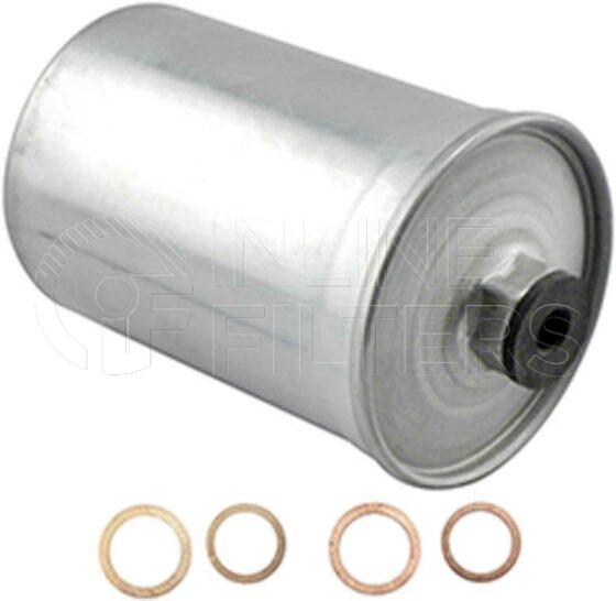 Inline FF30864. Fuel Filter Product – In Line – Metal Threaded Product Metal inline fuel filter M14 Threads both ends FIN-FF30555