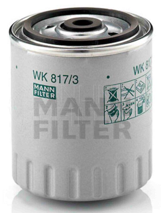 Inline FF30933. Fuel Filter Product – Spin On – Round Product Spin-on fuel filter