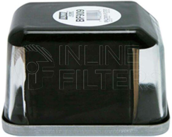 Inline FF30942. Fuel Filter Product – Box Type – Glass Product Dual stage box type glass fuel/water separator Metal Version FIN-FF30737 Info Metal version can be used instead of glass version Used With FIN-FF30651