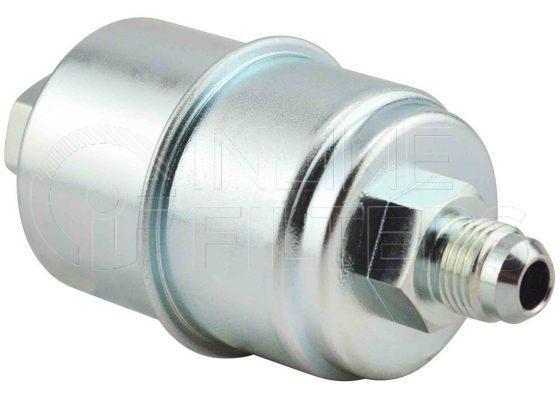 Inline FF31974. Fuel Filter Product – In Line – Metal Strainer Product Primary spin-on fuel filter Drain Yes Inlet Connection Size 9/16-18 Outlet Connection Size 9/16-18