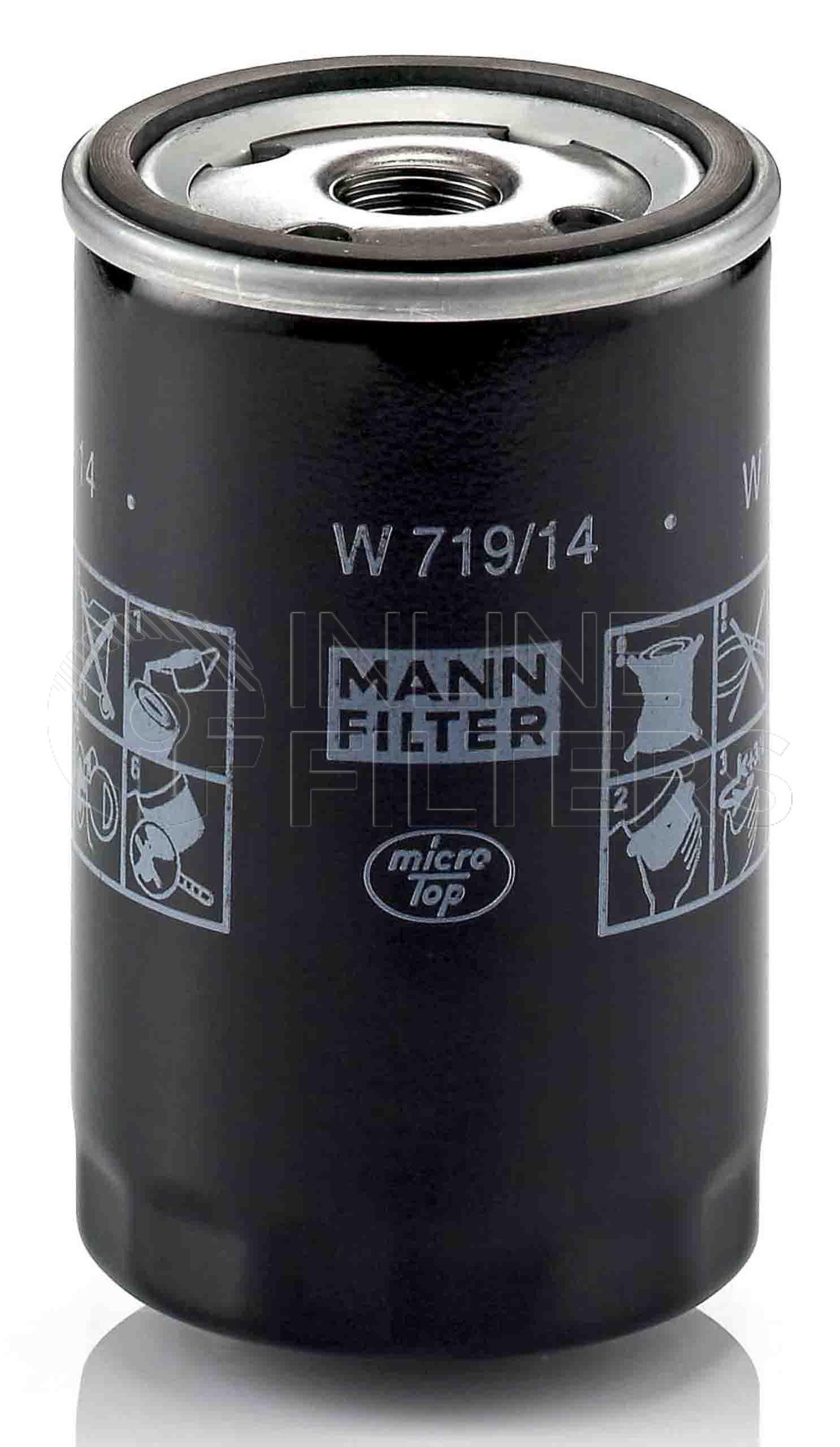 MANN Ölfilter W719/14 für Chrysler, Fiat, Liebherr, Deutz-Fahr, Gutbrod,  Linde VM