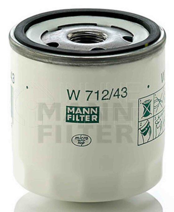 Inline FL70703. Lube Filter Product – Spin On – Round Product Lube filter product