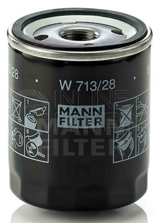 Inline FL70741. Lube Filter Product – Spin On – Round Product Lube filter product