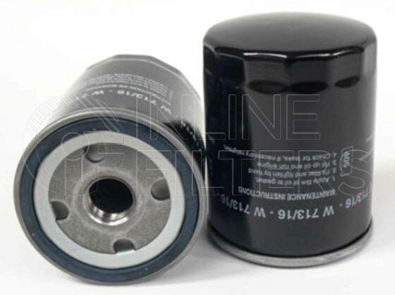 Inline FL70752. Lube Filter Product – Spin On – Round Product Spin-on lube filter