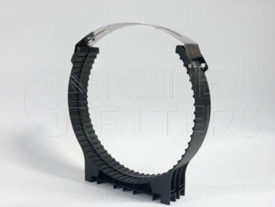 Mann 3970040989. FILTER-Air(Brand Specific) Product – Brand Specific Mann – Accessory Product Plastic mounting band with narrow base Application Mann Europiclon air filter housings Bracket Series 700 Narrow Quantity Required Two per application Base Width 233mm Wide Base version FMH-3970040999