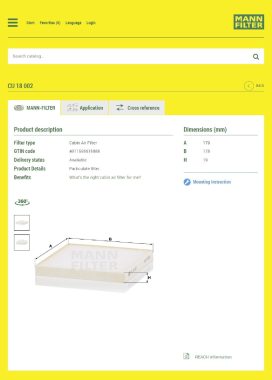 Datasheet for FMH-CU18002