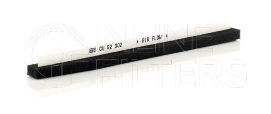 Mann CU 52 002. Filter Type: Air. Cabin.